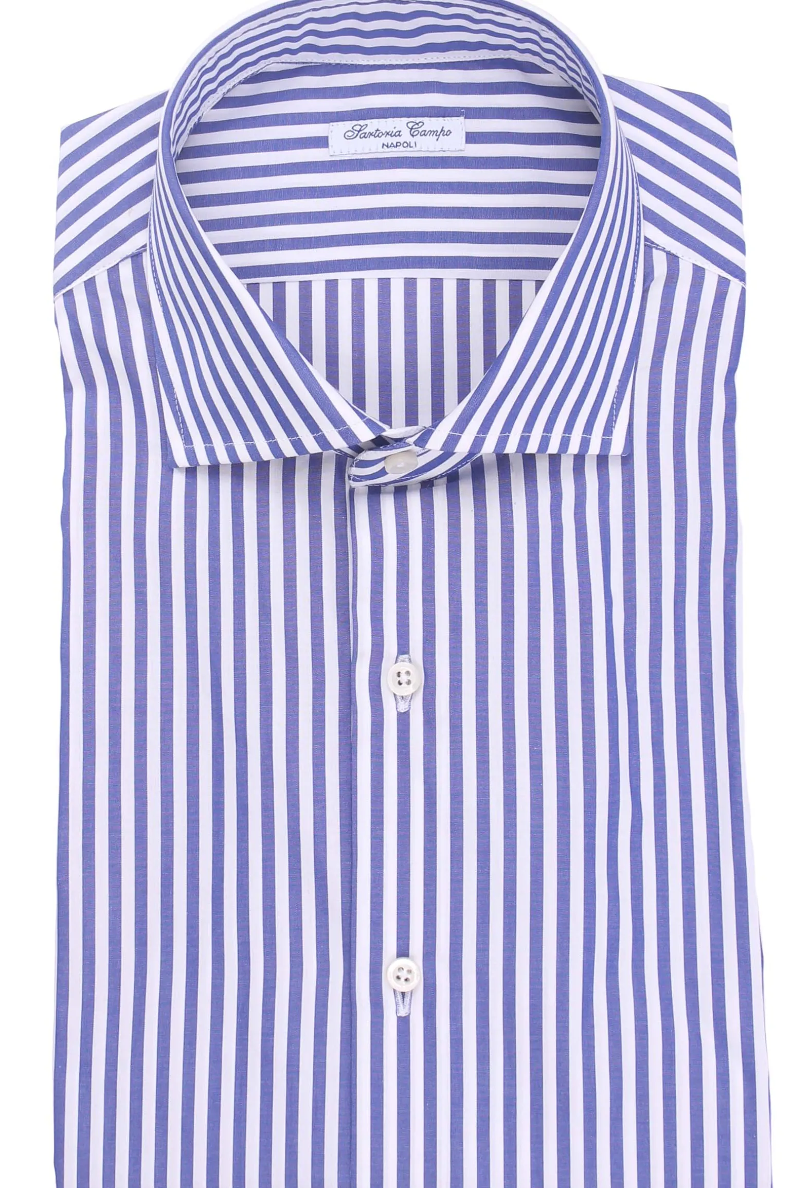 camicia in cotone riga larga