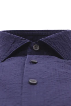 camicia in cotone seersucker