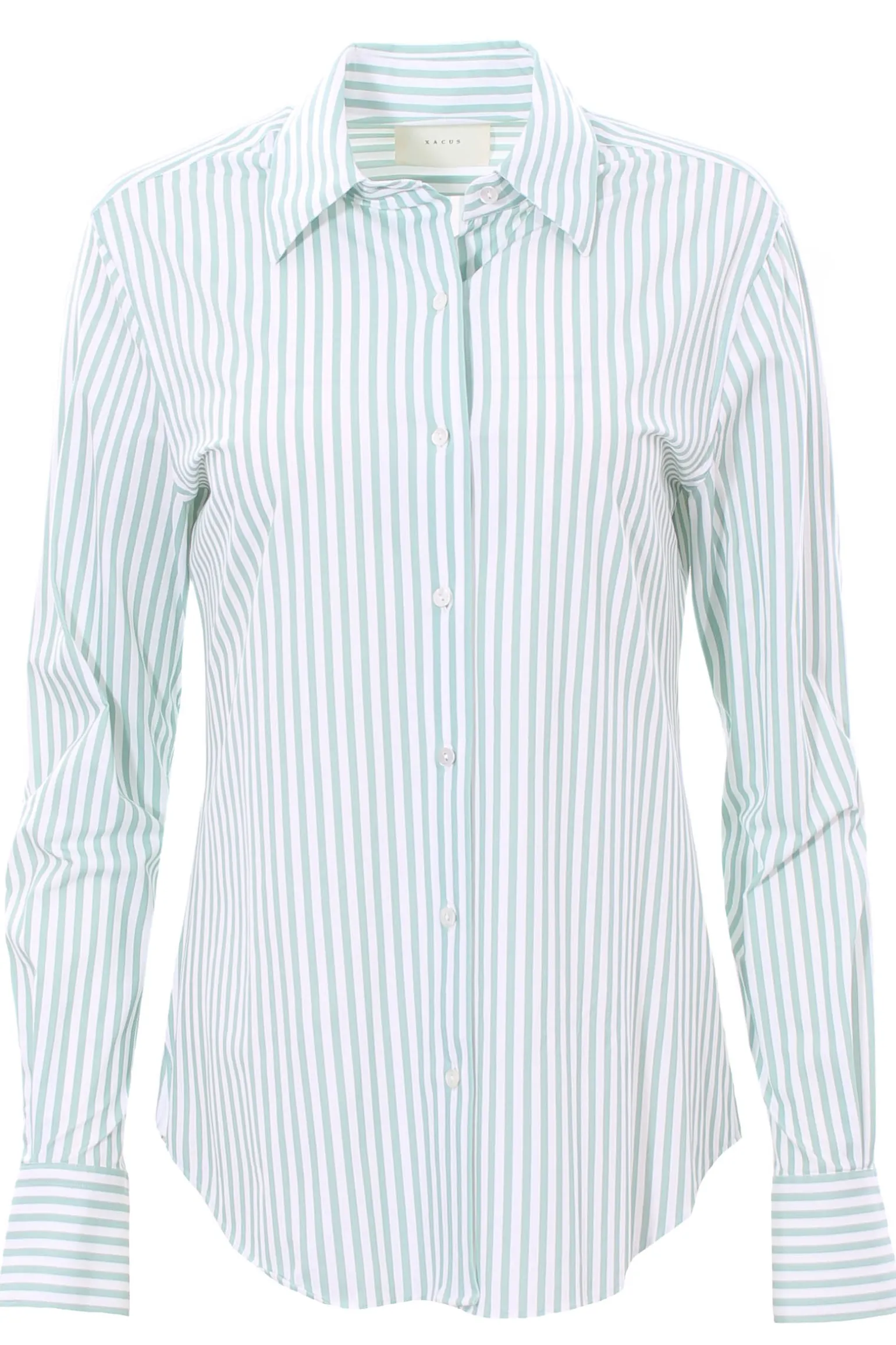 Camicia in jersey stretch disegno riga