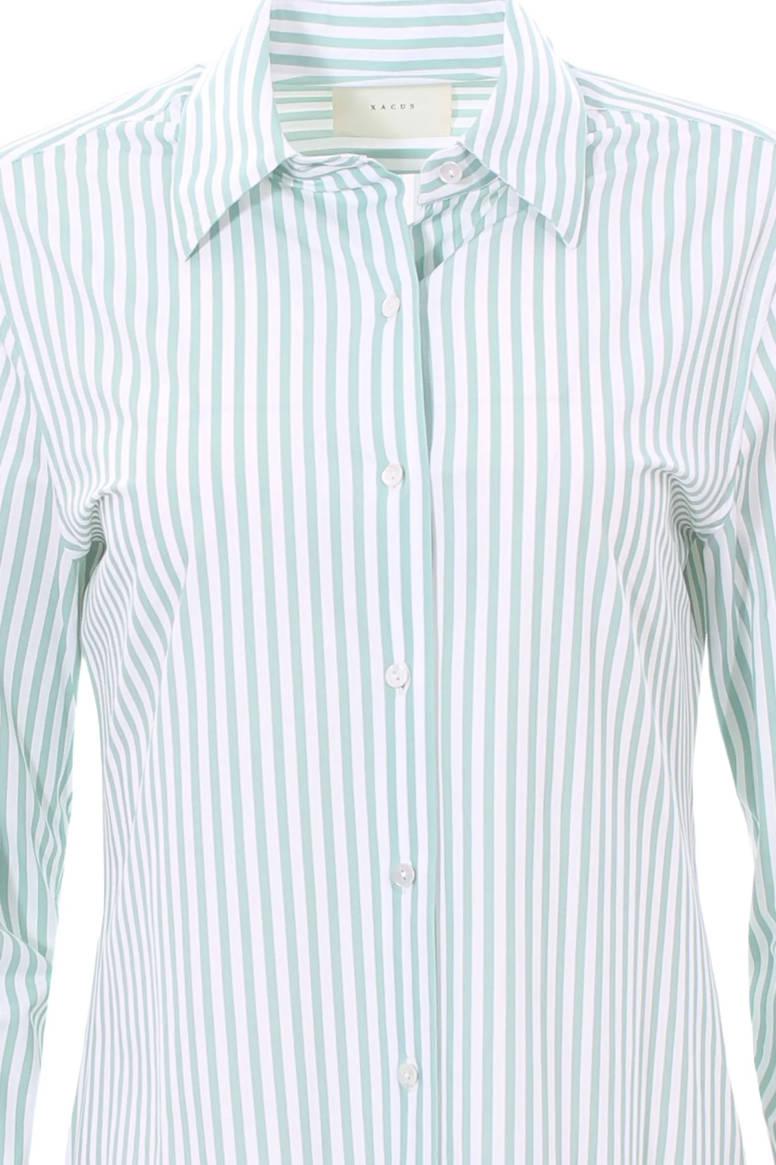 Camicia in jersey stretch disegno riga