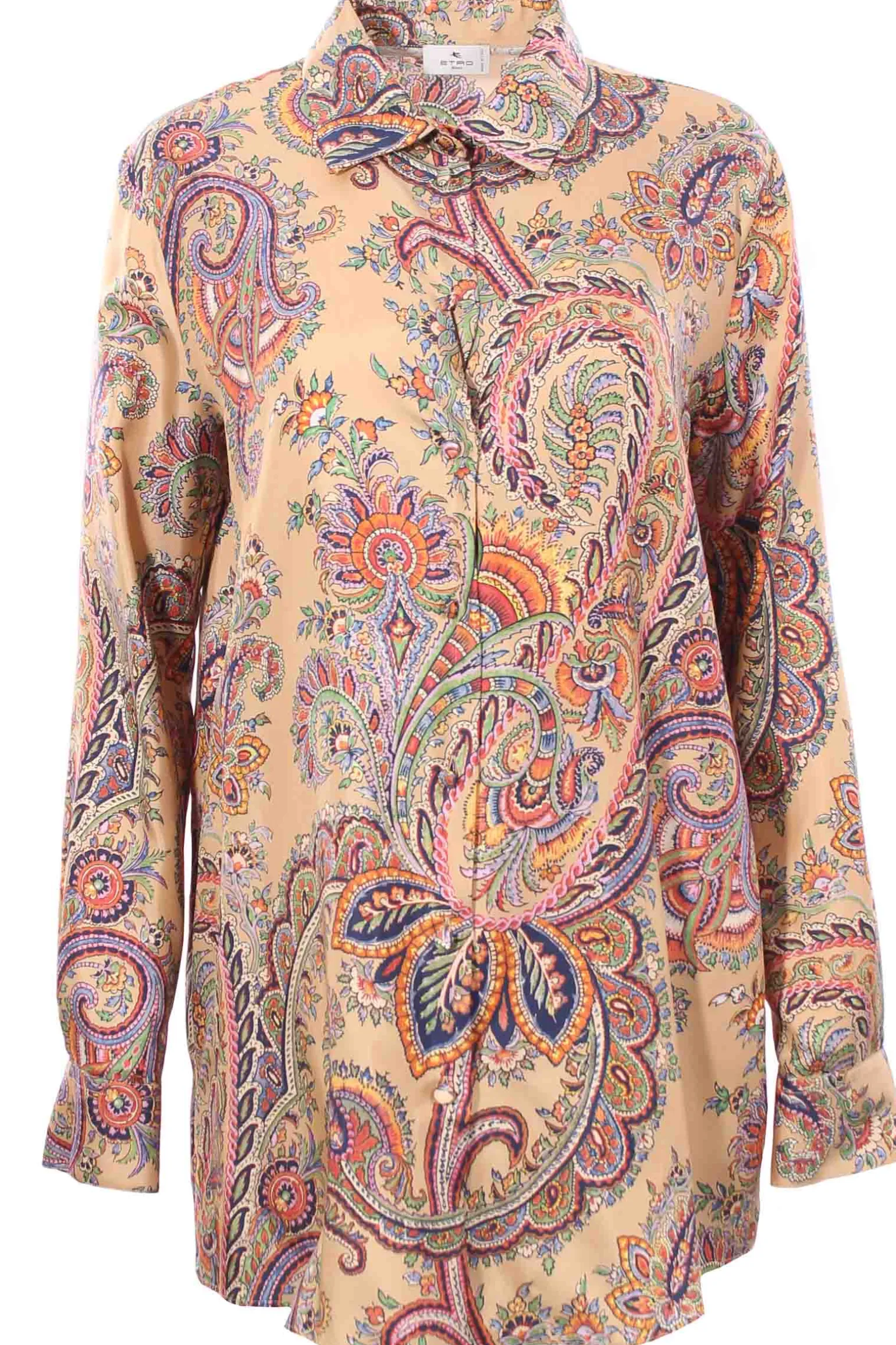 Camicia in seta con motovi paisley