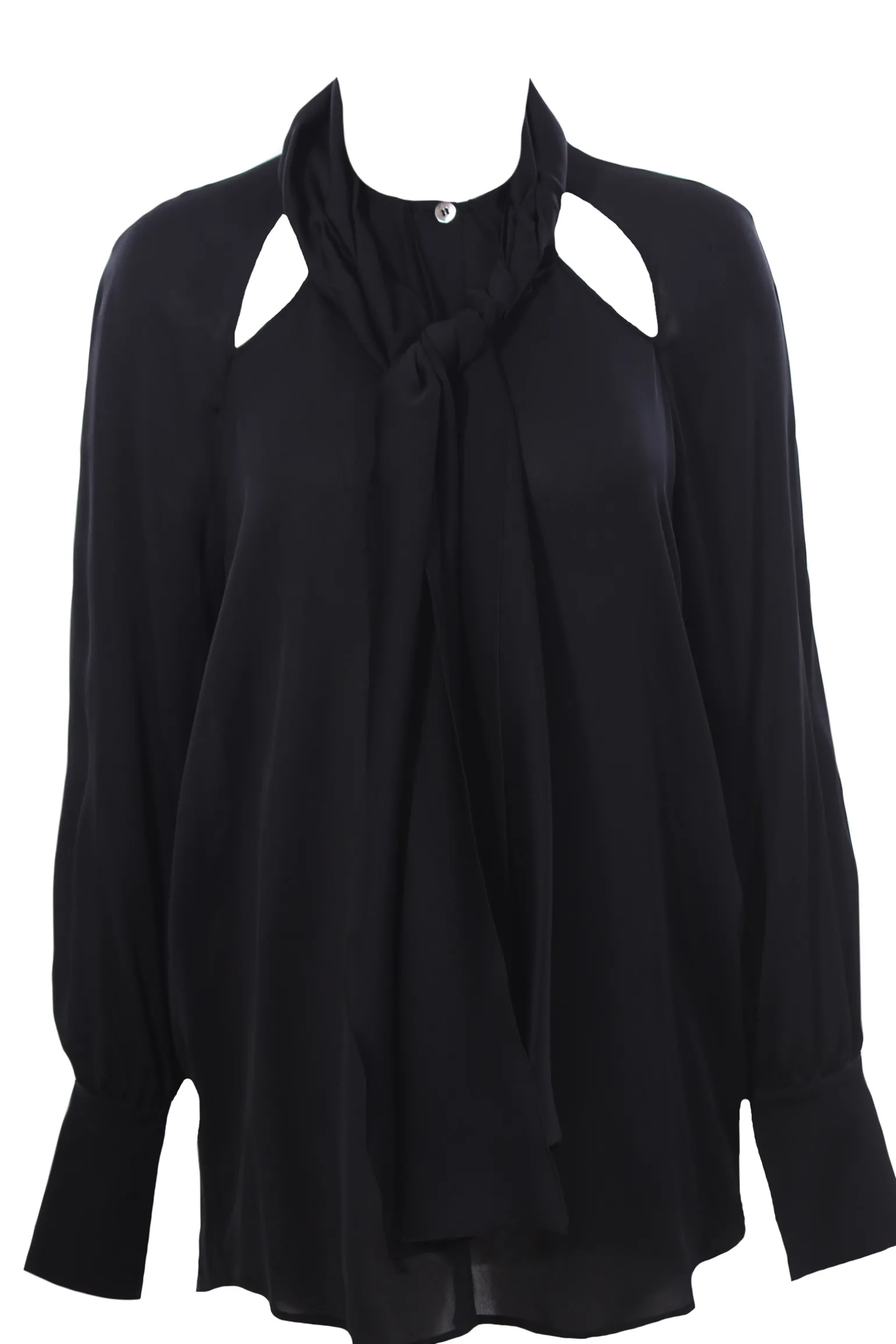 Camicia in seta con sciarpa