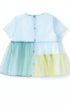 Camicia in tulle girocollo