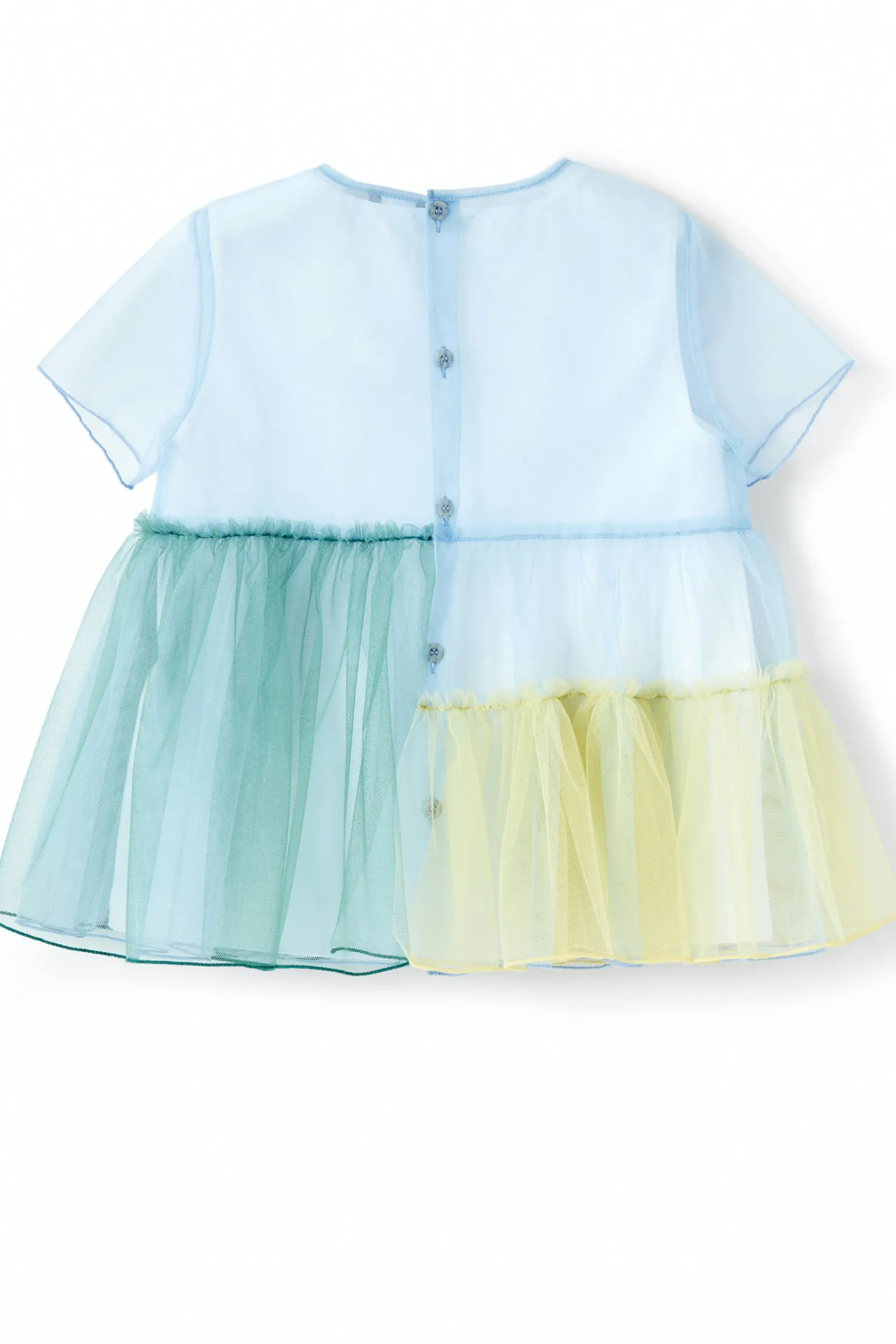 Camicia in tulle girocollo