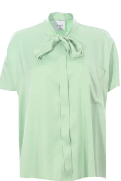 Camicia in viscosa con fiocco