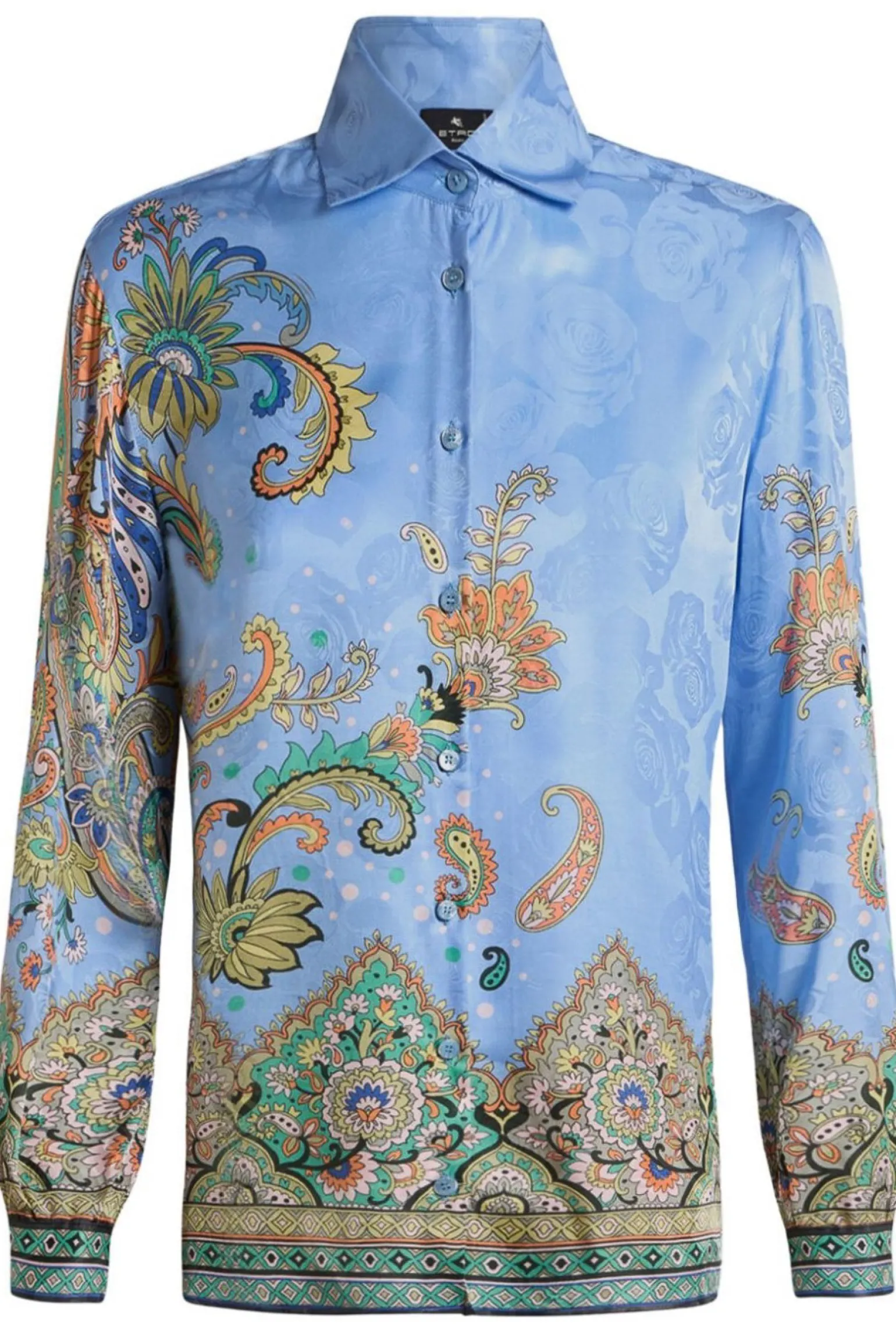 Camicia in viscosa di seta con stampa floreale