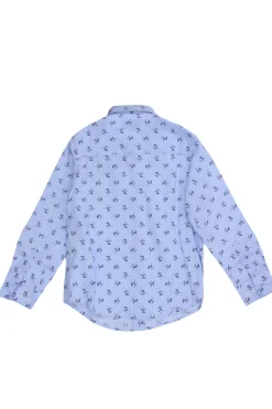 Camicia logata in cotone