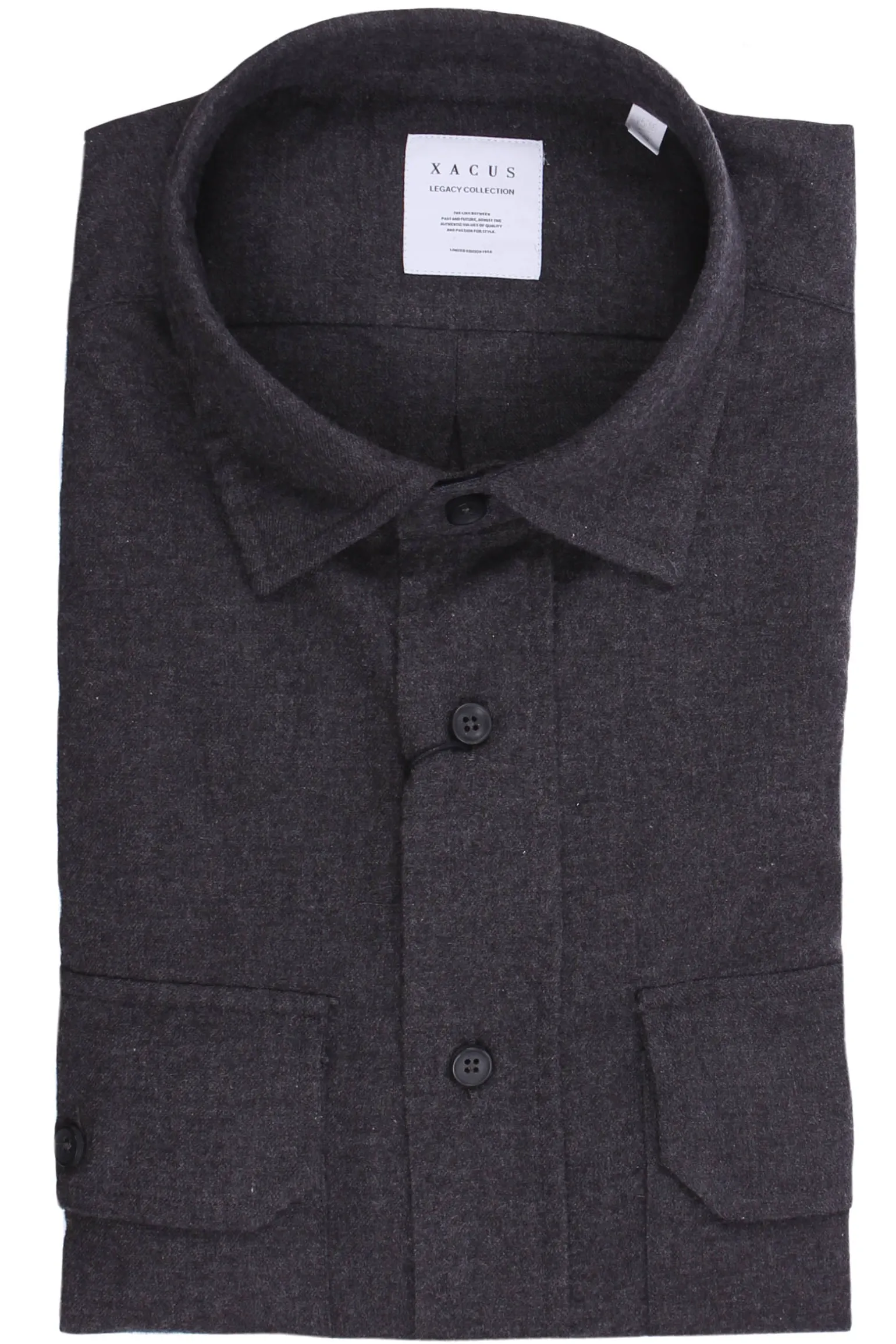 Camicia over in flanella di cotone tinto filo