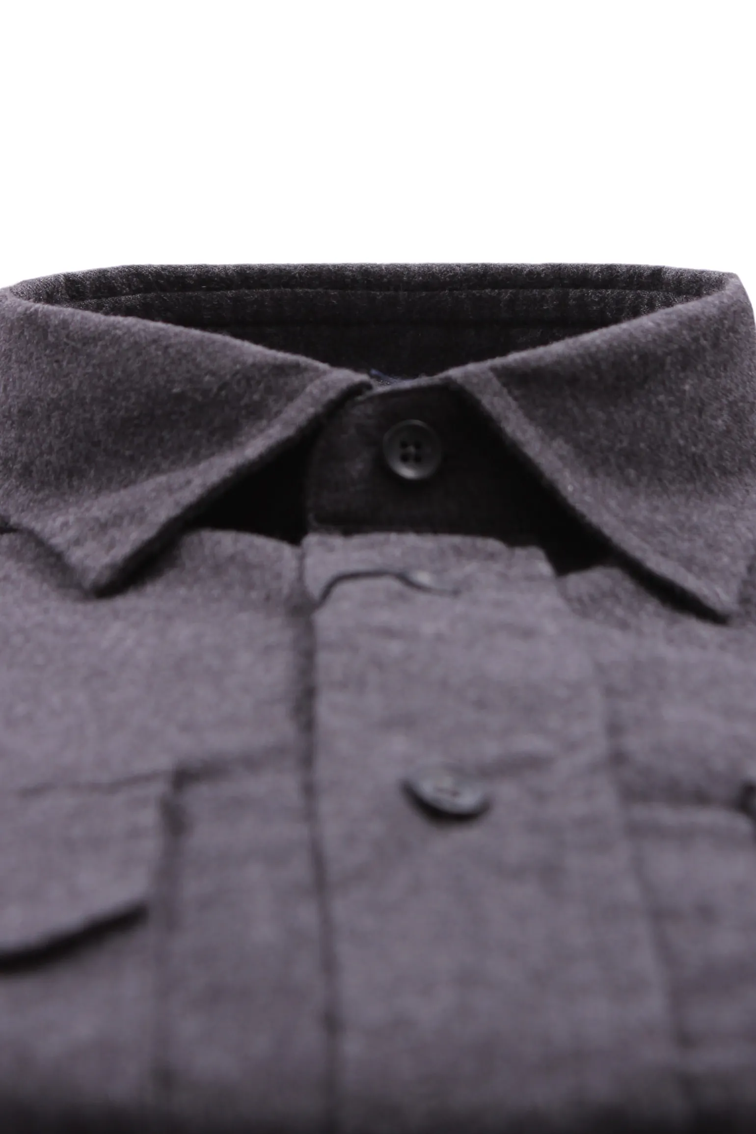 Camicia over in flanella di cotone tinto filo
