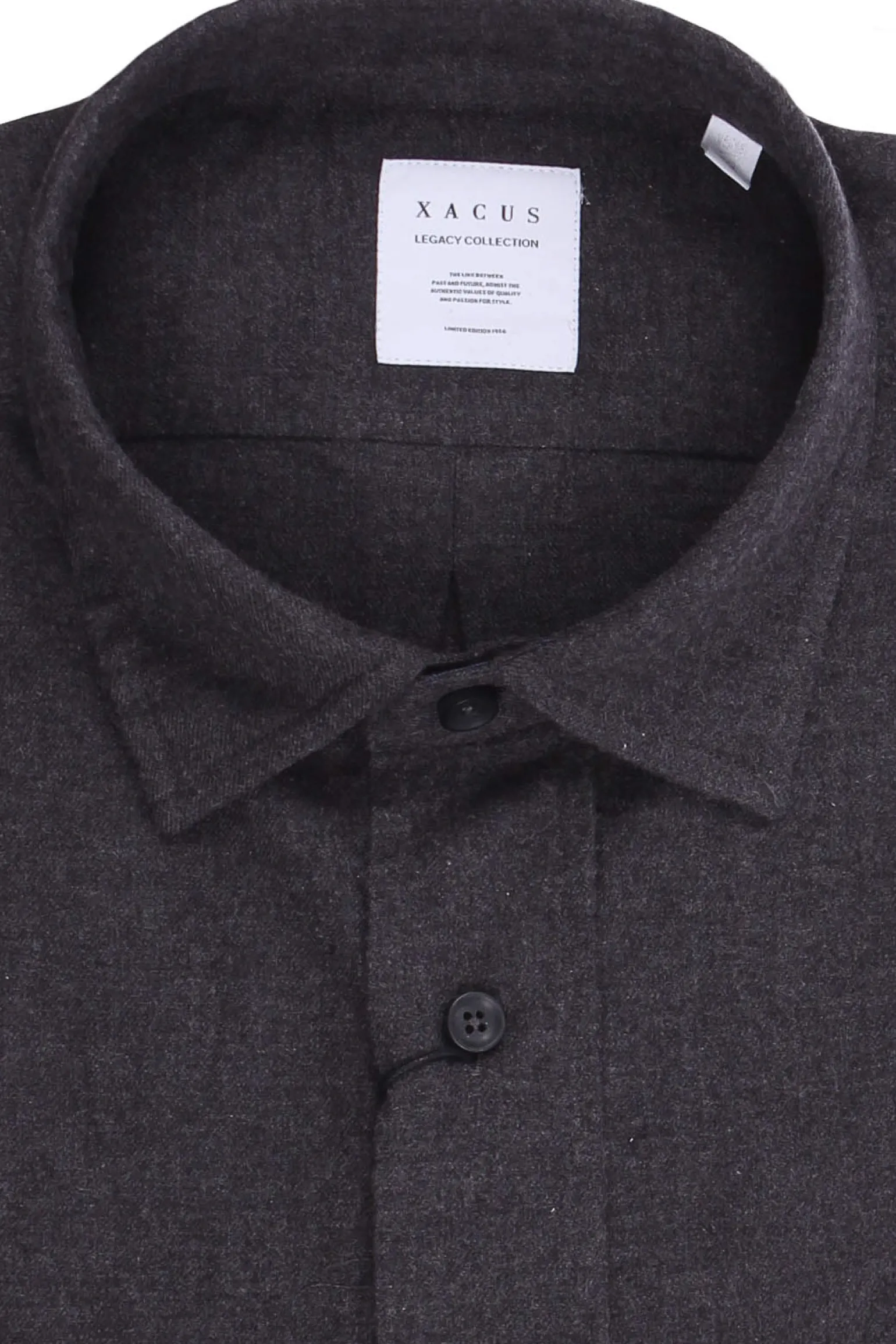 Camicia over in flanella di cotone tinto filo