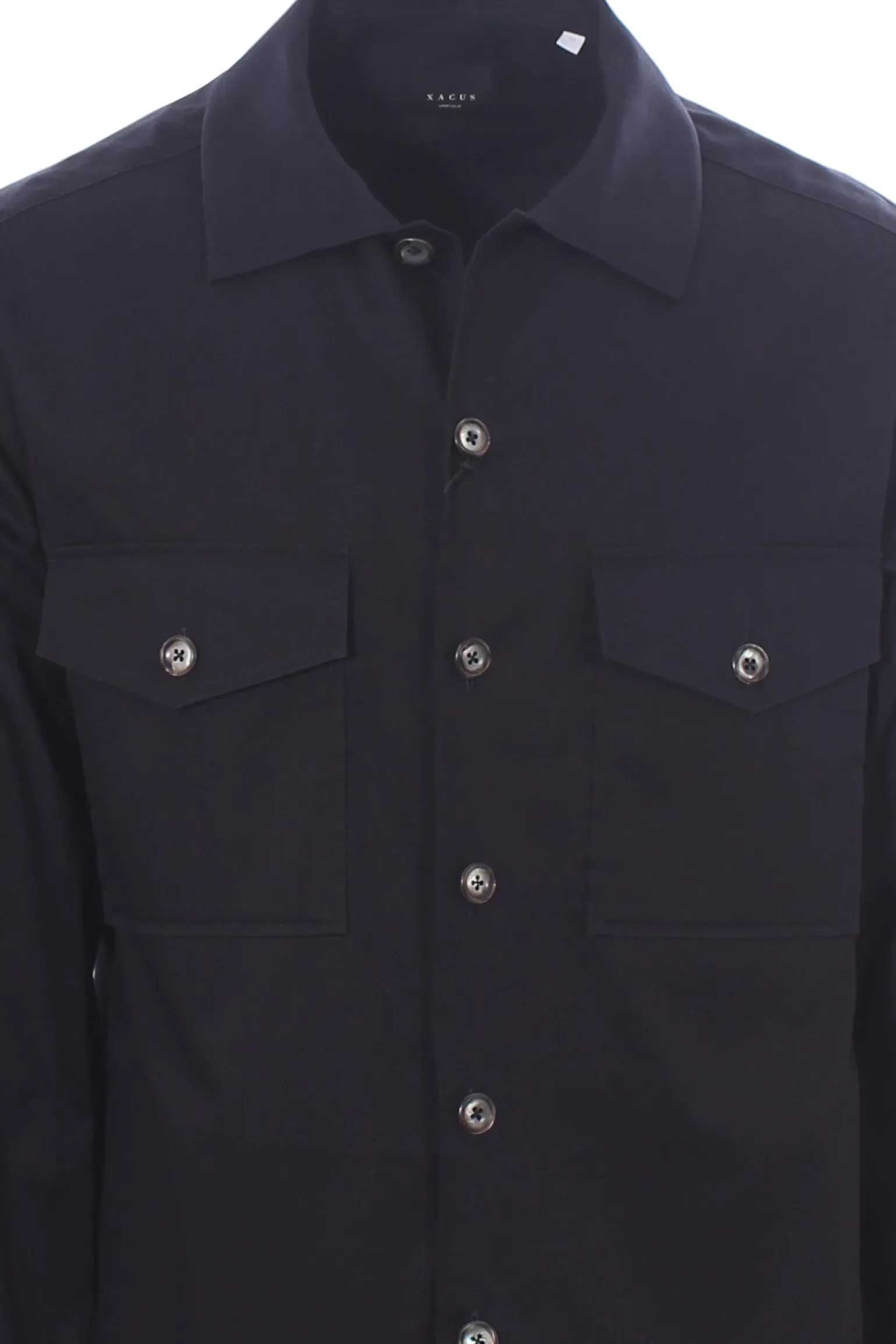 camicia over in gabardina di cotone
