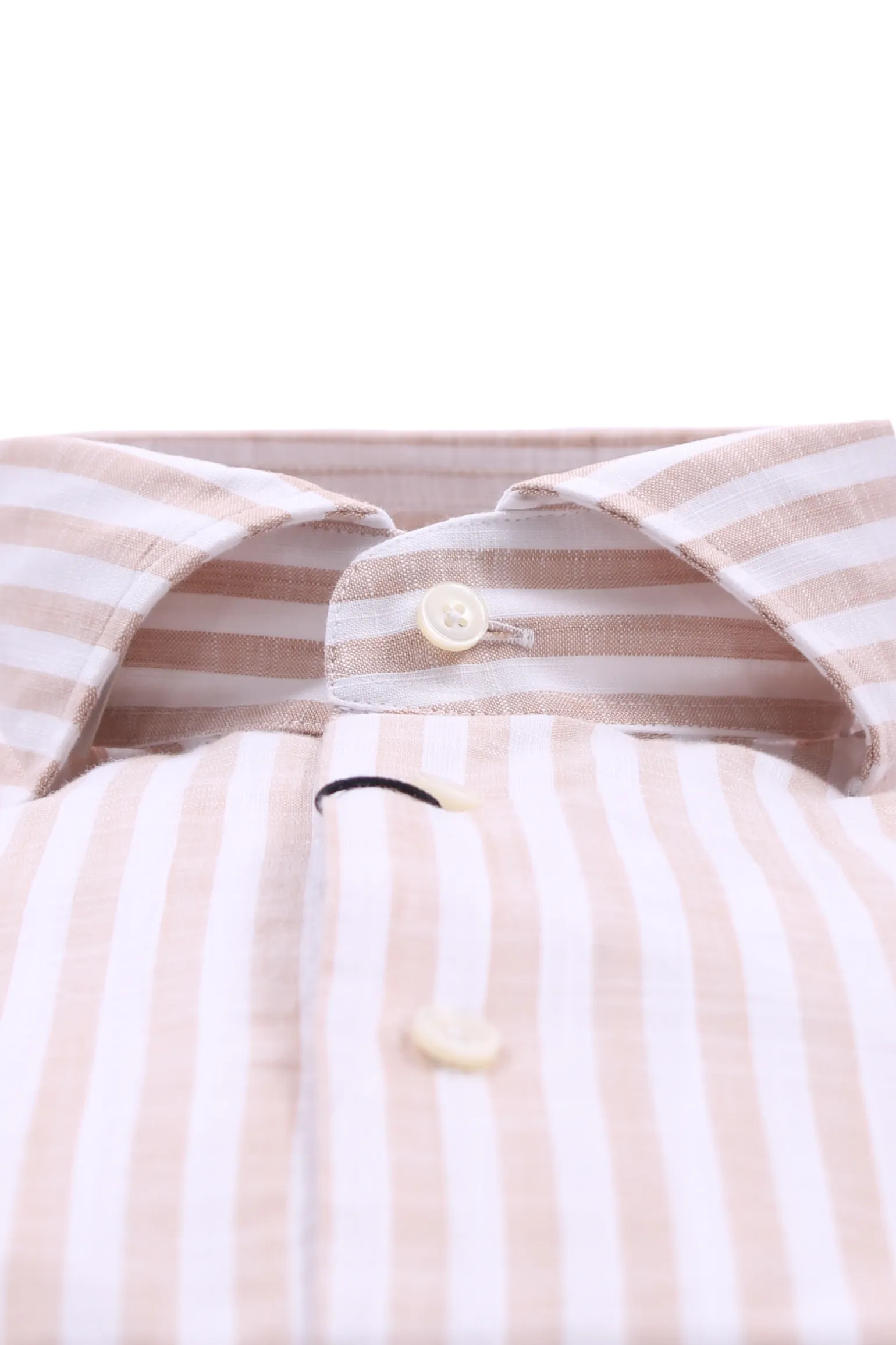 Camicia taylor a righe in cotone fiammato