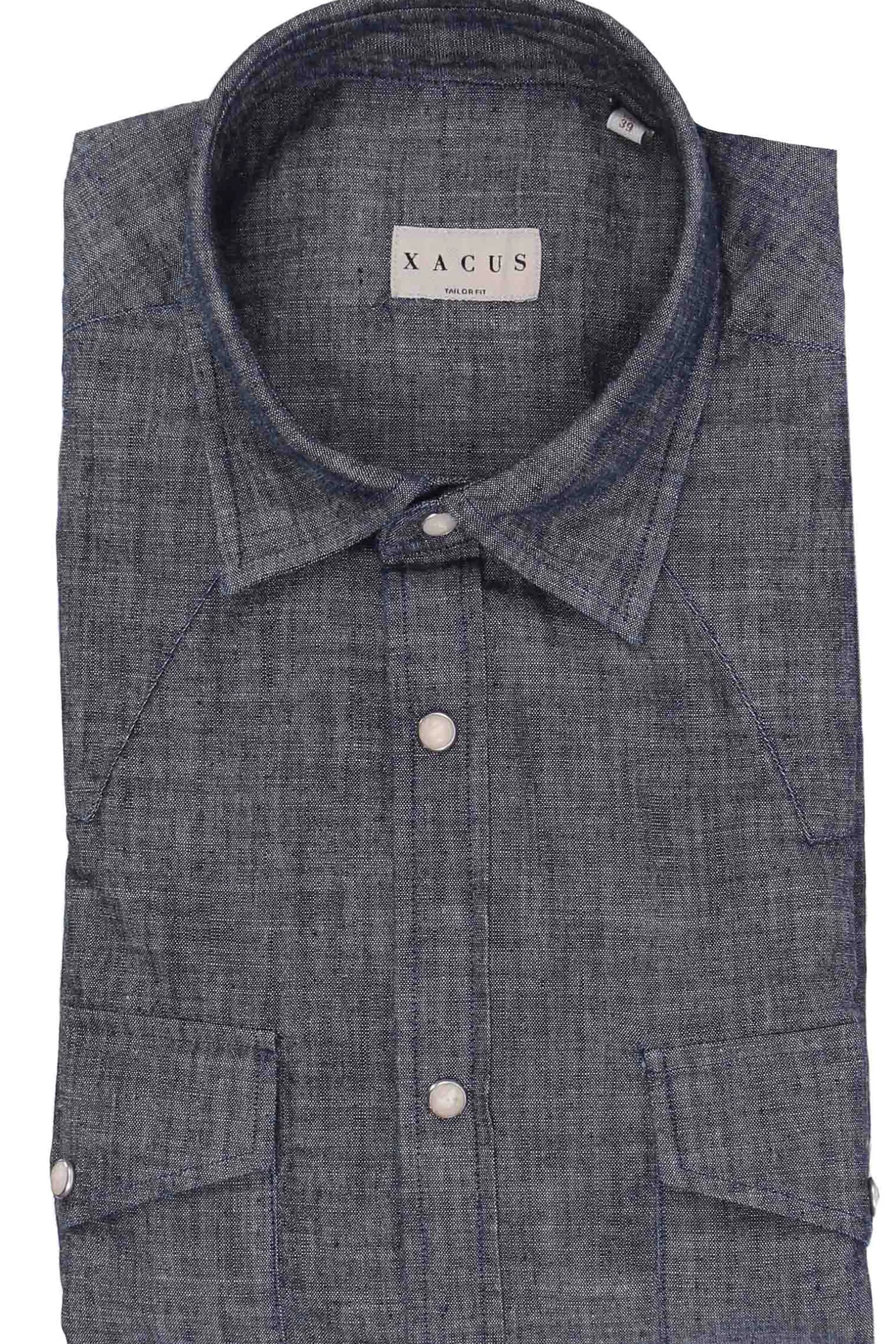 Camicia taylor in chambray indaco