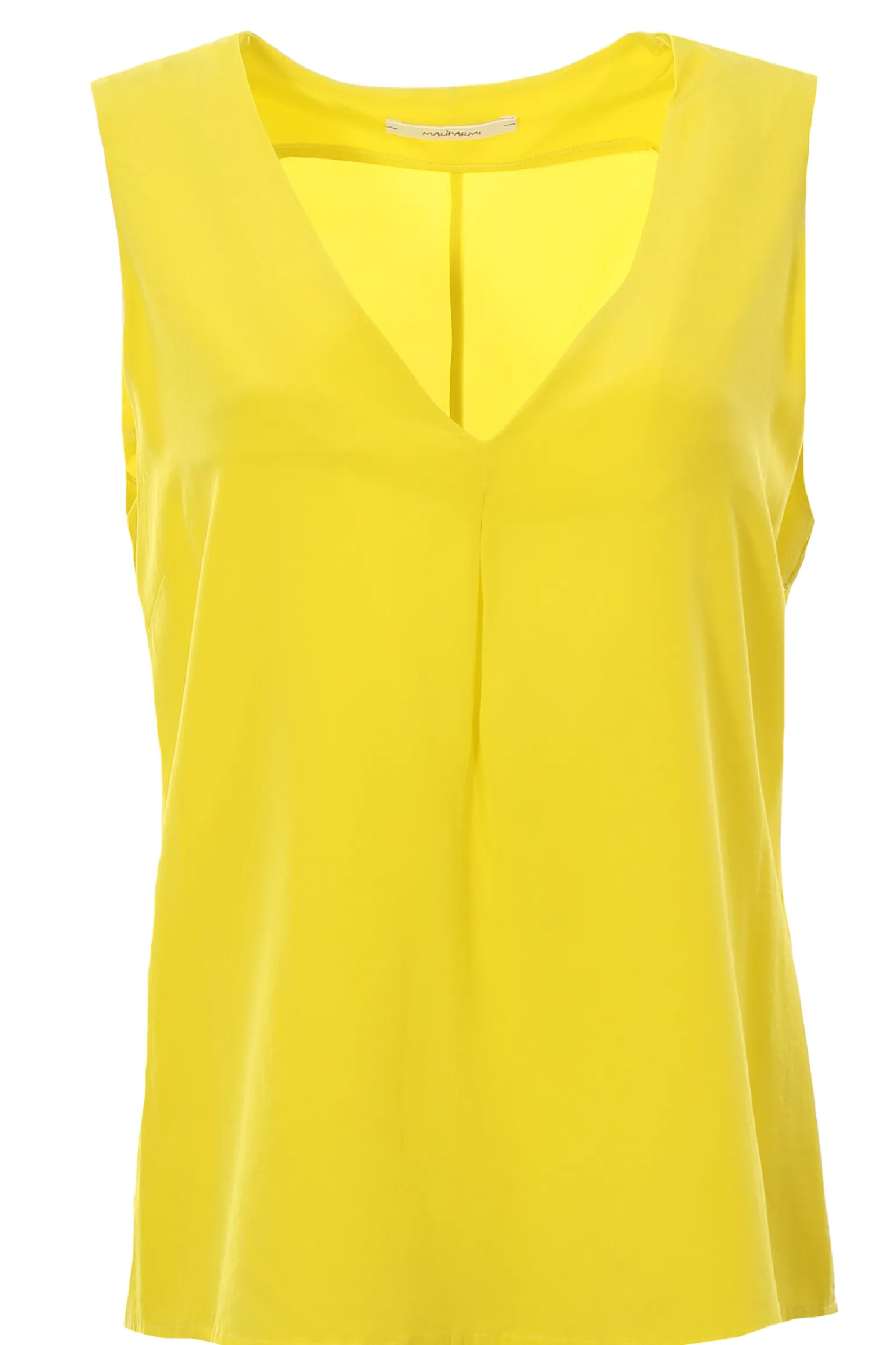 Canotta in crepe de chine
