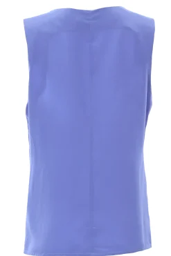 Canotta in crepe de chine
