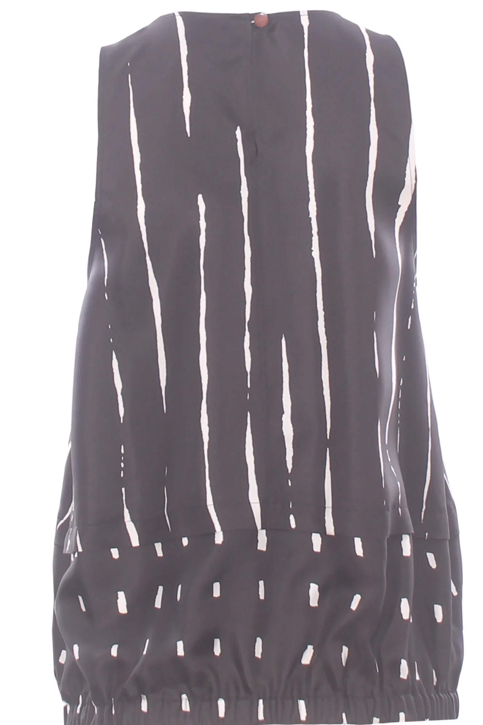 Canotta lines & dots con arriccio in seta stampata