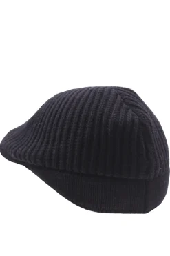 cappello in maglia di lana a coste