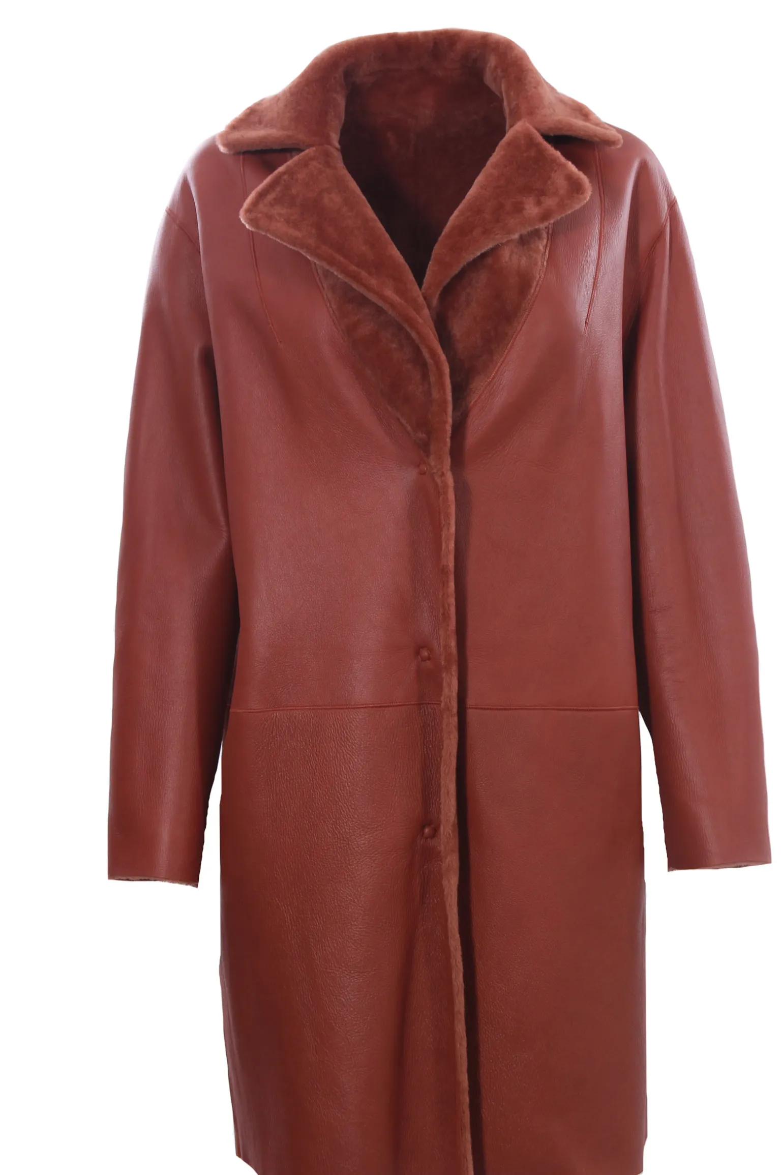 Cappotto in shearling reversibile