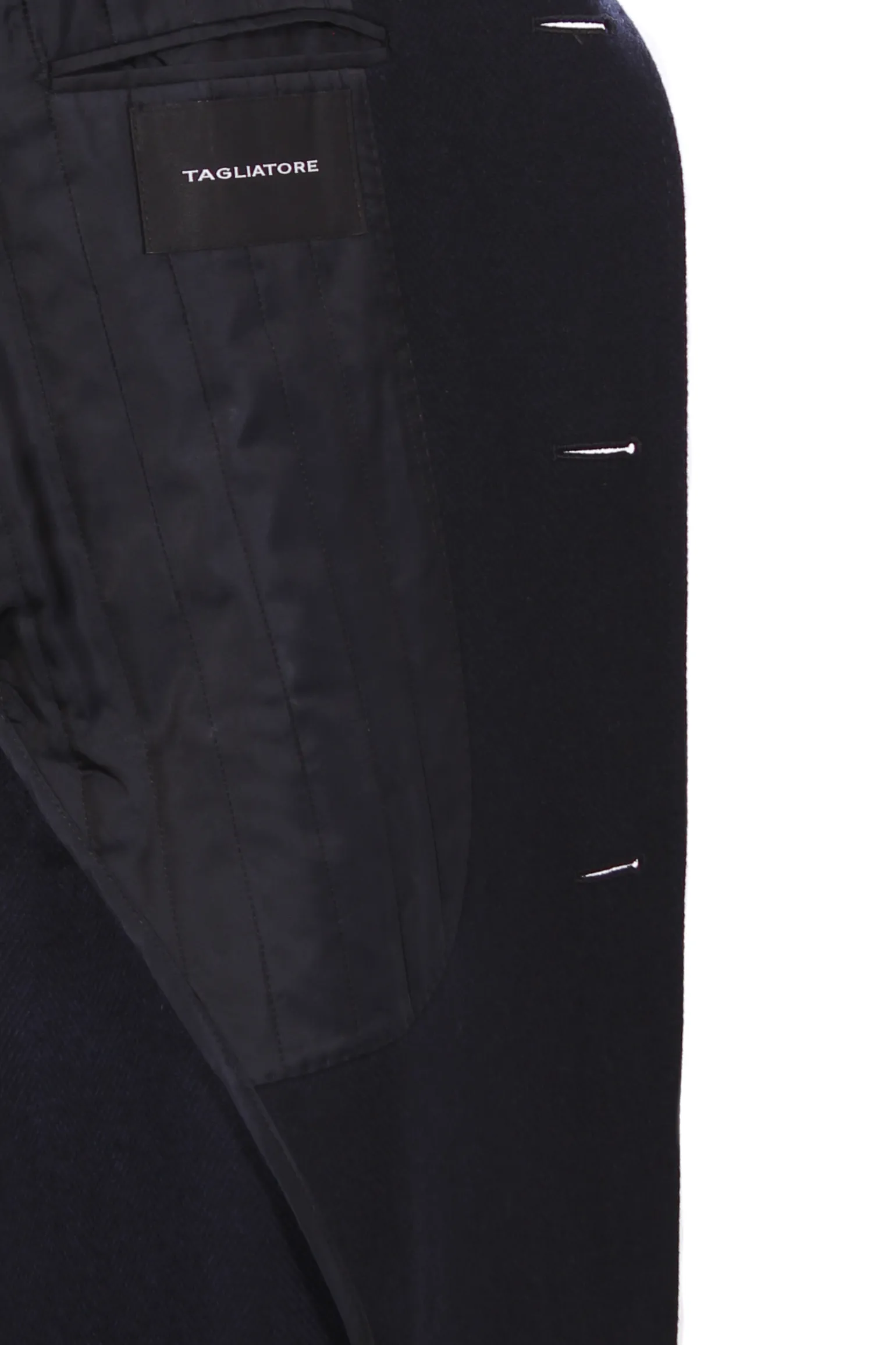 Cappotto spigato in lana e cashmere