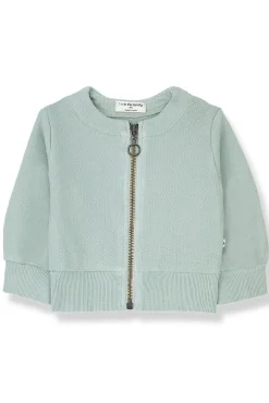 Cardigan girocollo con zip