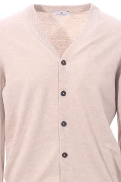 cardigan in lana, seta e cashmere