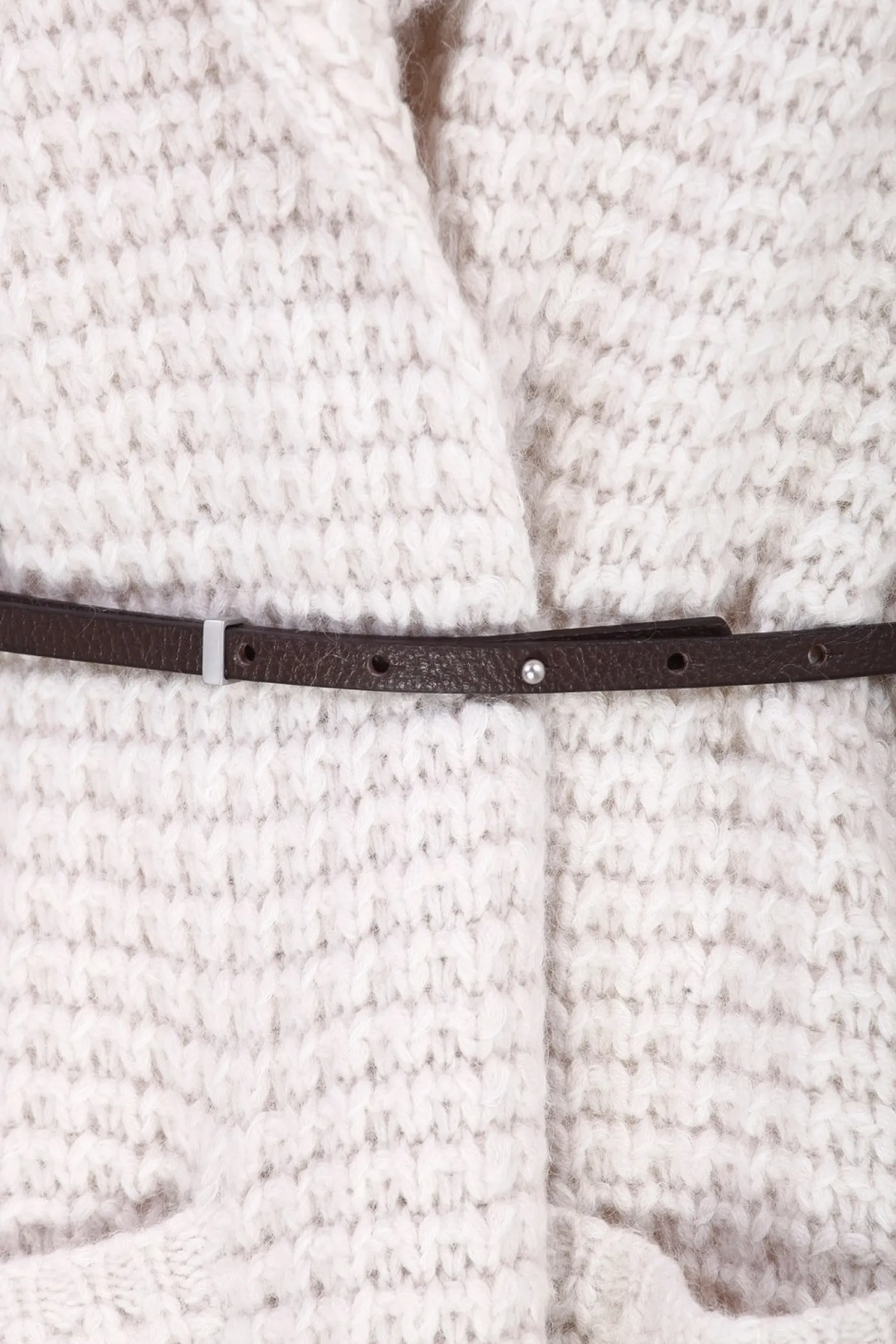 Cardigan lungo con cintura