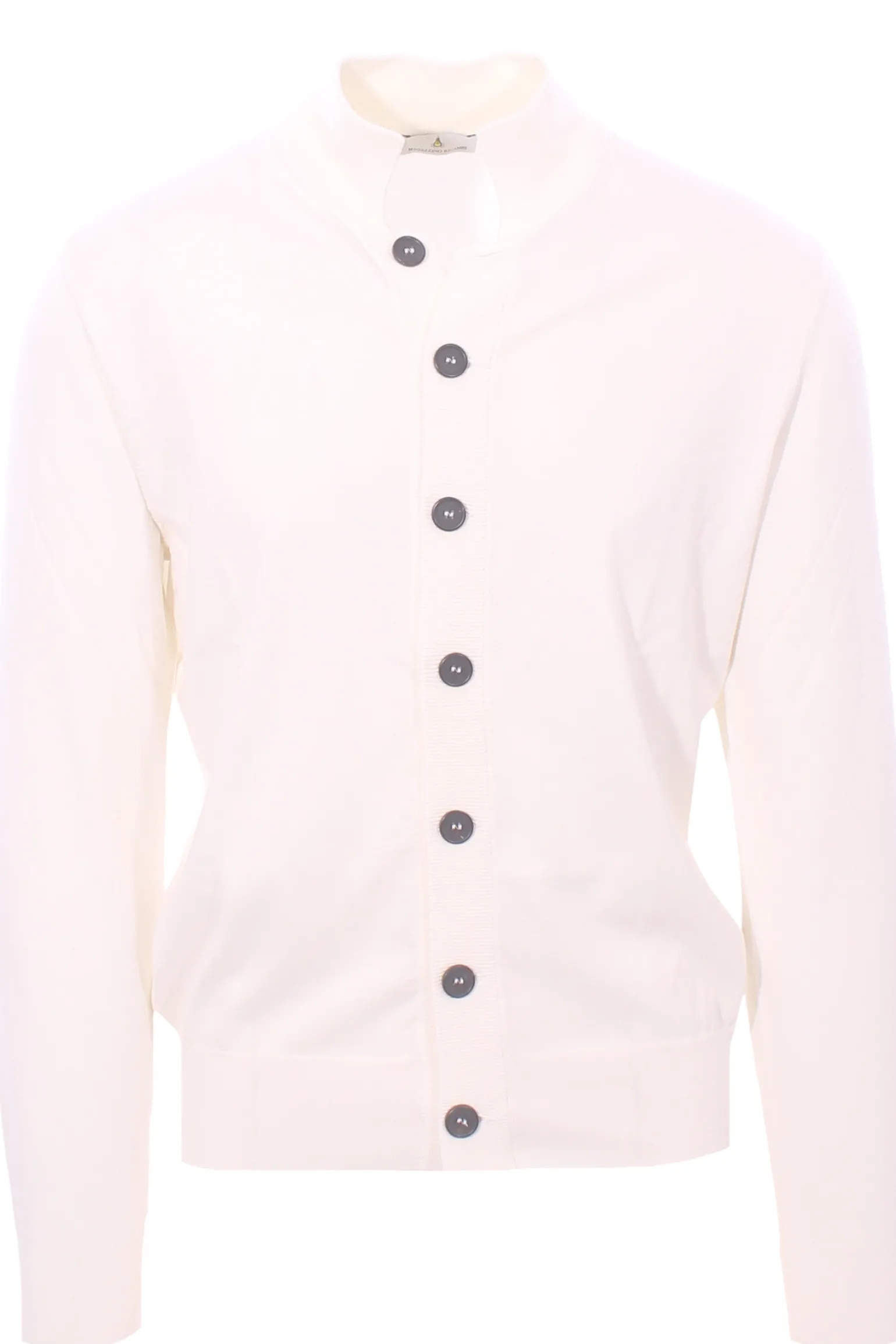 cardigan polo in seta e cotone