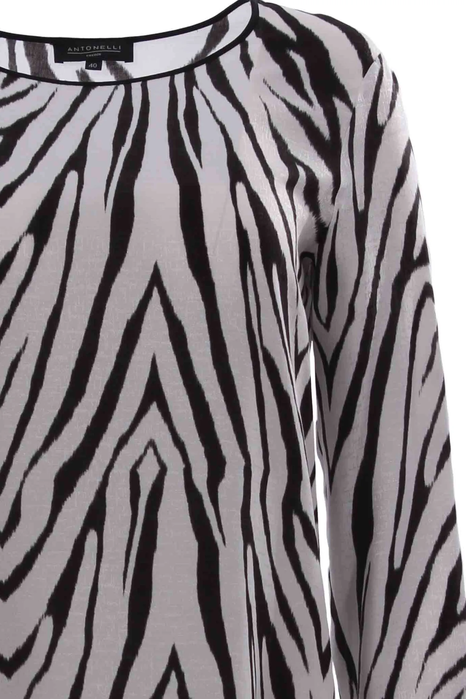 Casacca girocollo a stampa animalier