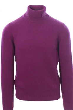 collo alto in green cashmere