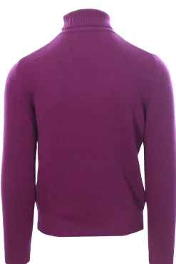 collo alto in green cashmere