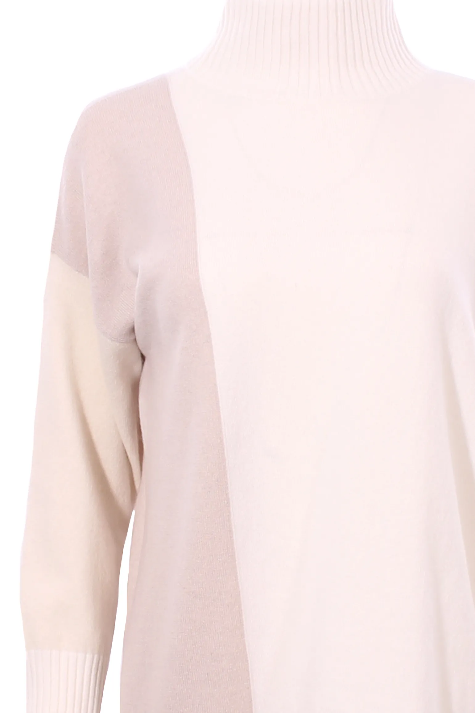 Collo alto in lana seta e cashmere