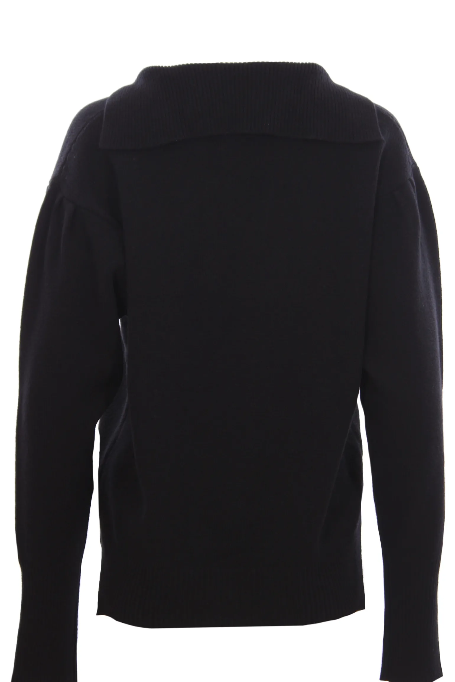 Collo a v in cashmere e lana