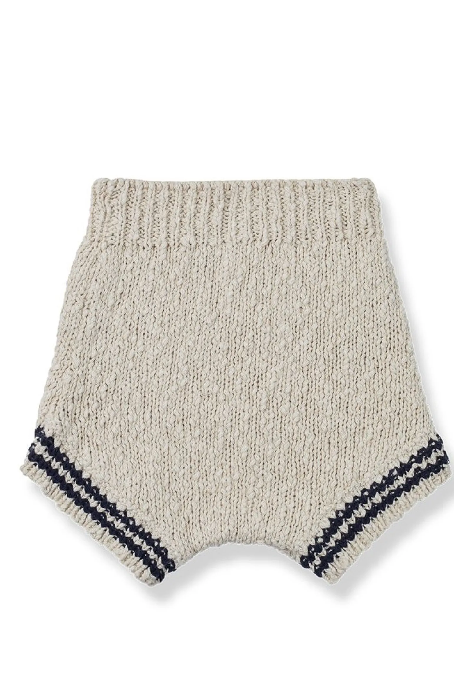 Culotte bicolore in cotone e lino
