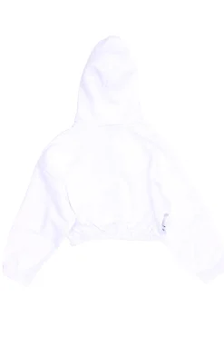 felpa corta full zip con cappuccio