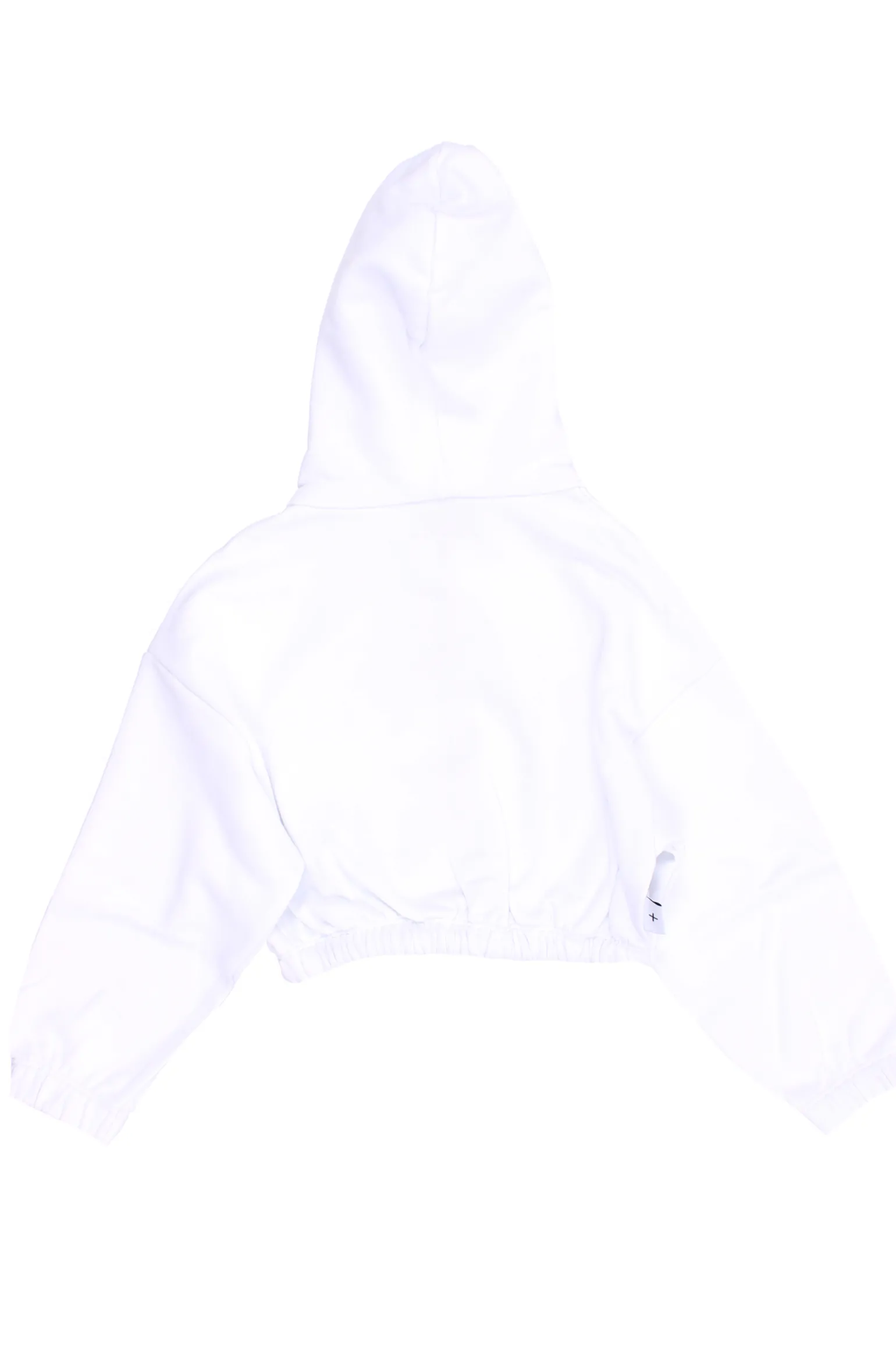 felpa corta full zip con cappuccio