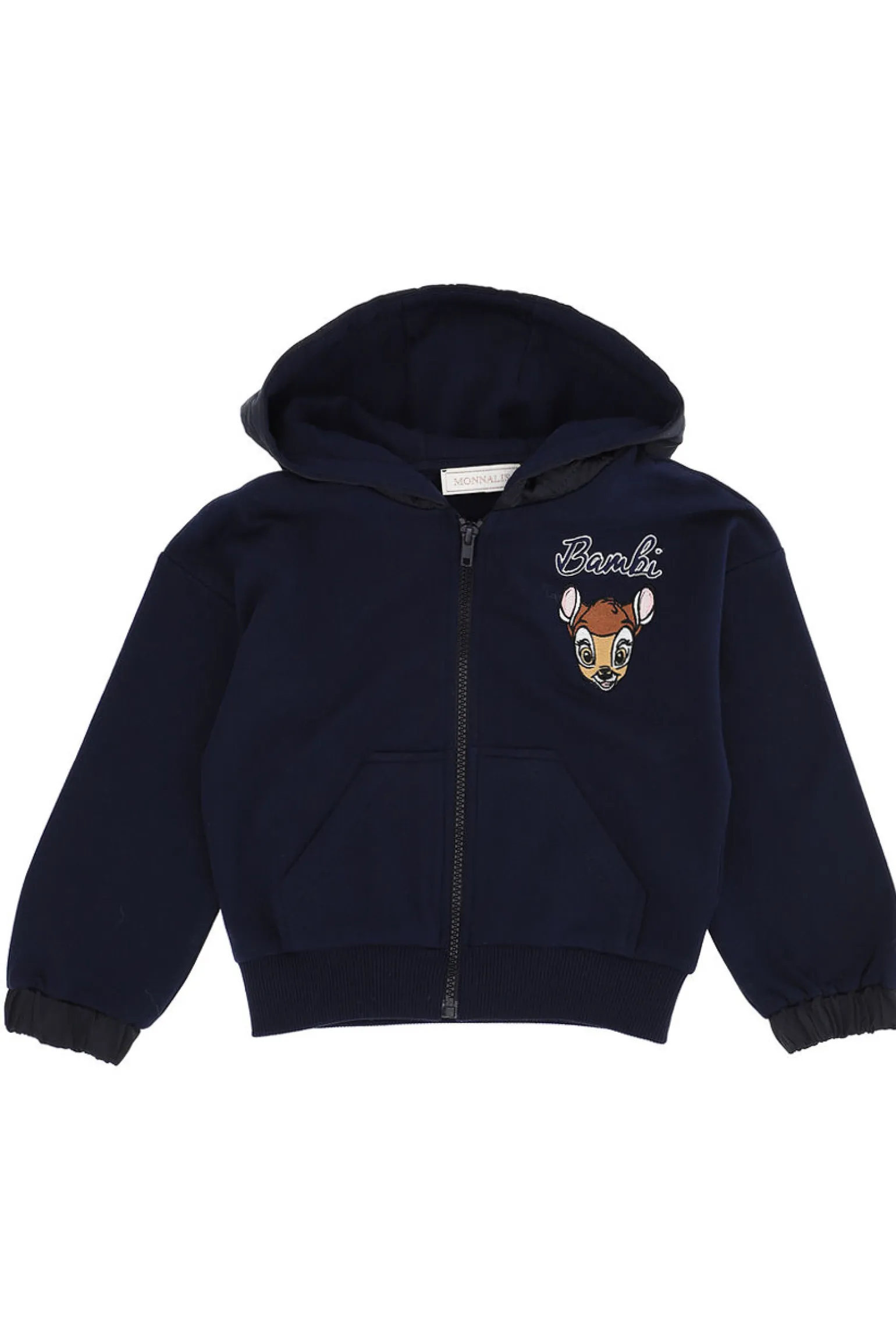 Felpa full zip bamby con cappuccio