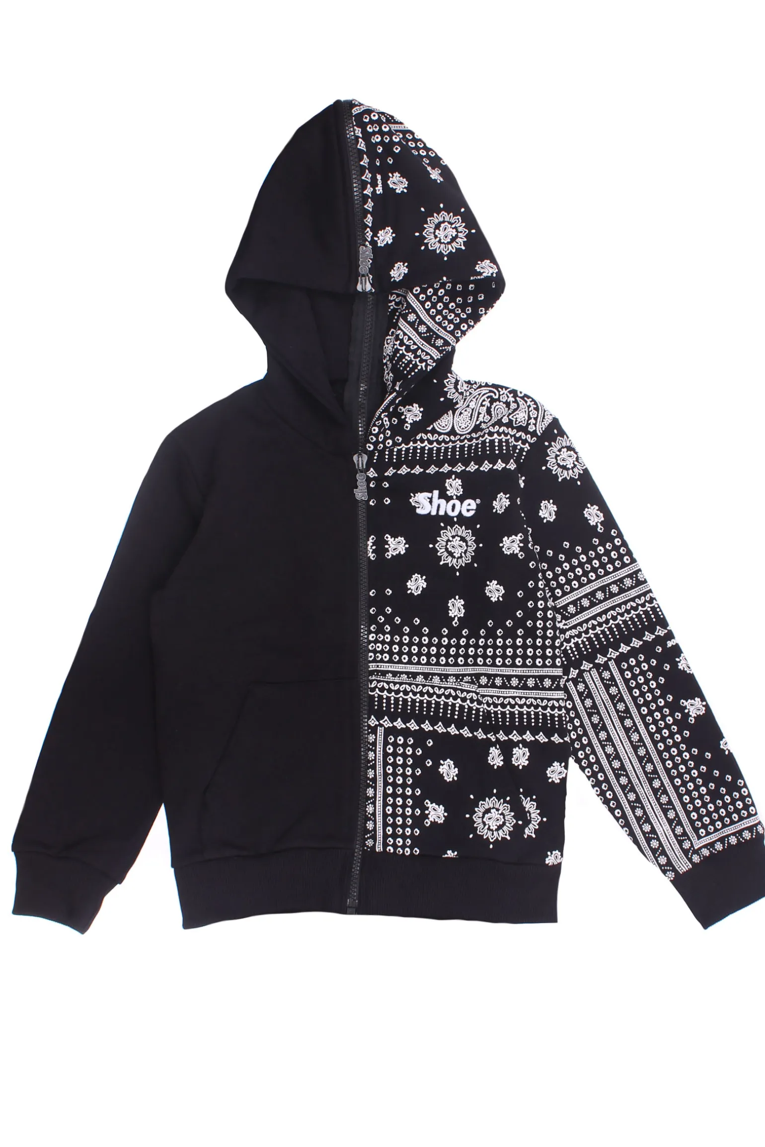 Felpa full zip con cappuccio