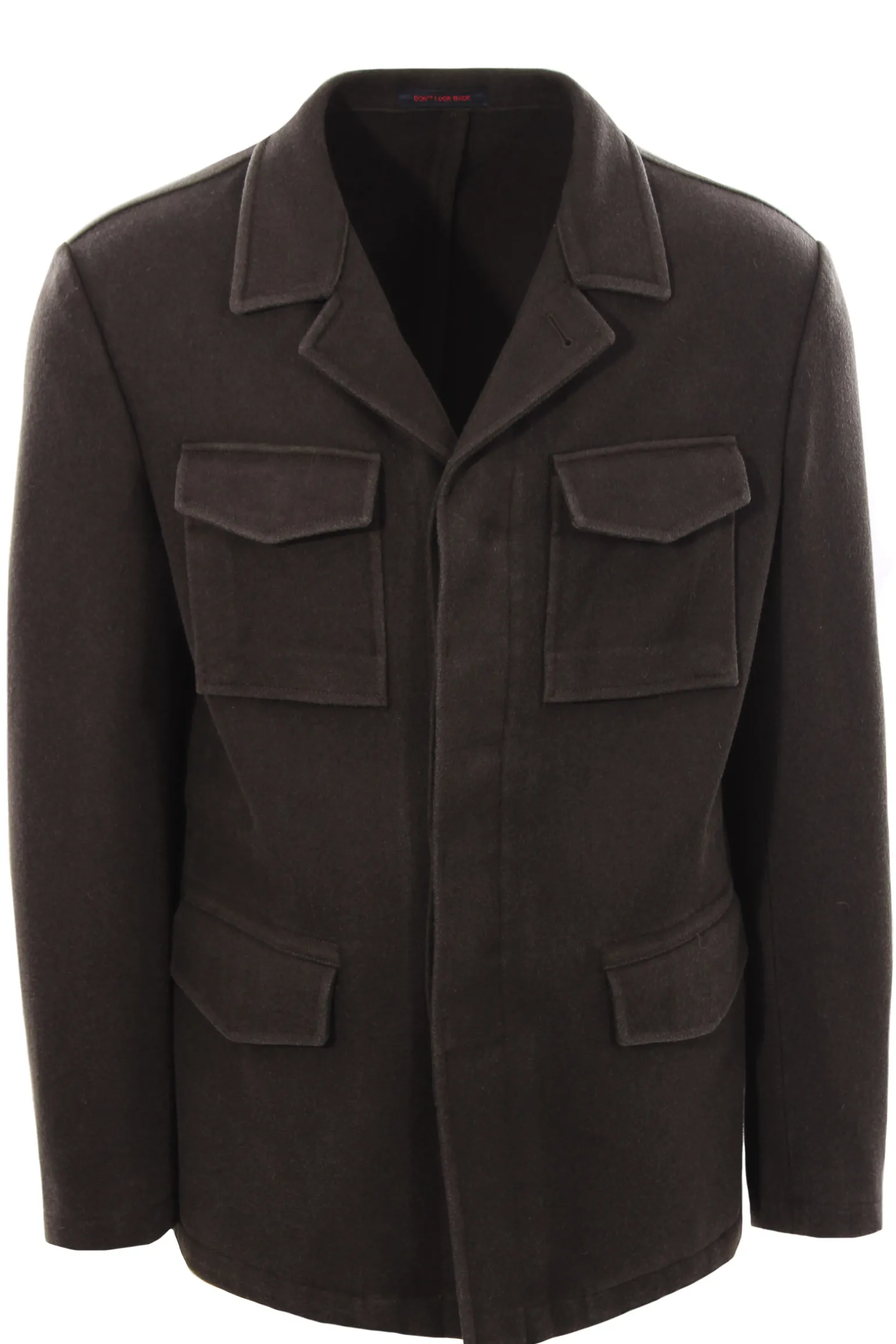 Field jacket in lana lavata