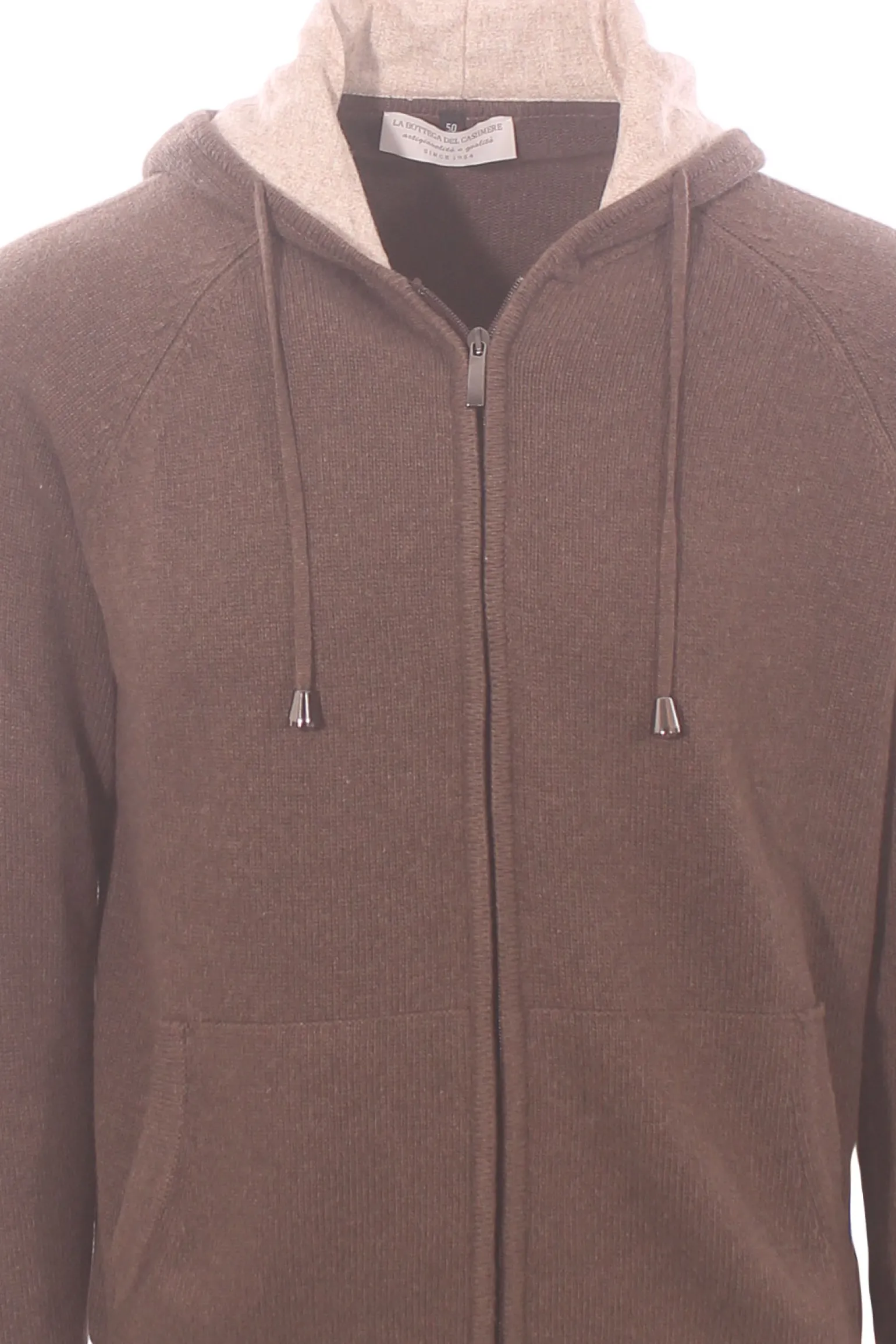 full zip cappuccio doppiato