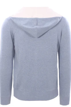 full zip cappuccio reversibile in lana e cashmere