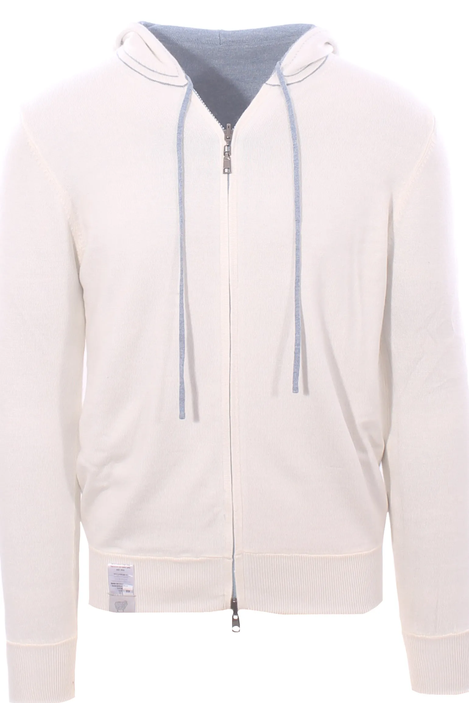 full zip cappuccio reversibile in lana e cashmere