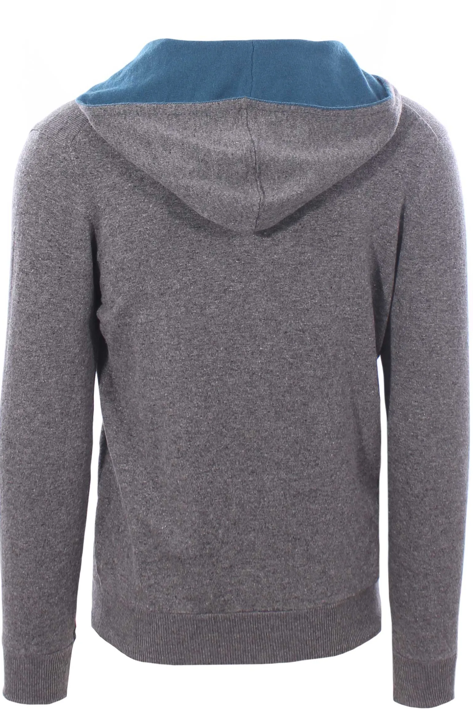 full zip cappuccio reversibile in lana e cashmere