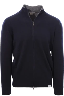 Full zip in lana e cashmere