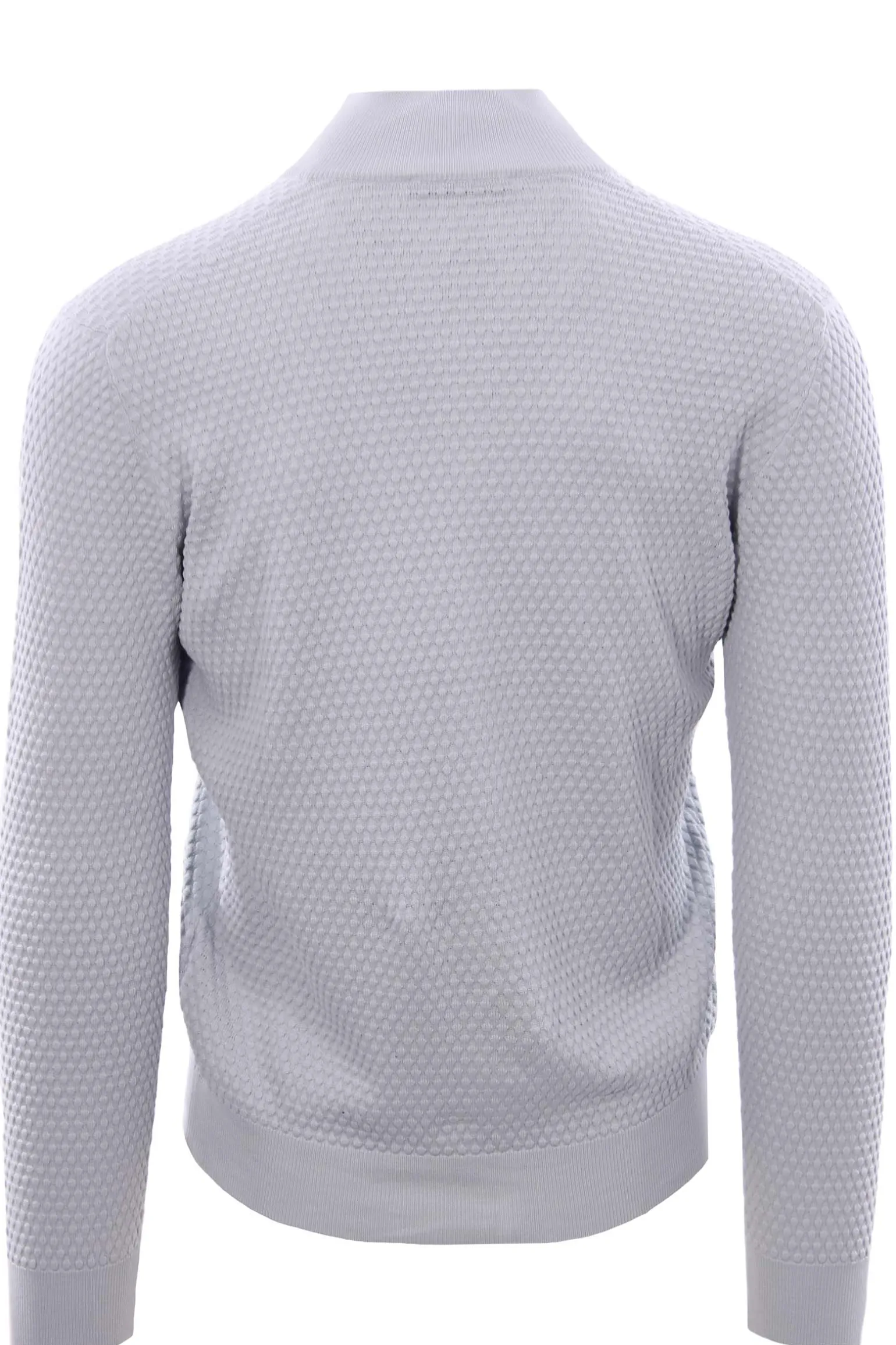 Full zip punto pannocchia in cotone egiziano