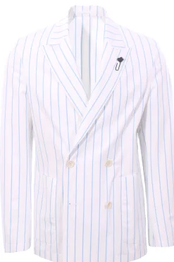 giacca camicia in cotone a righe