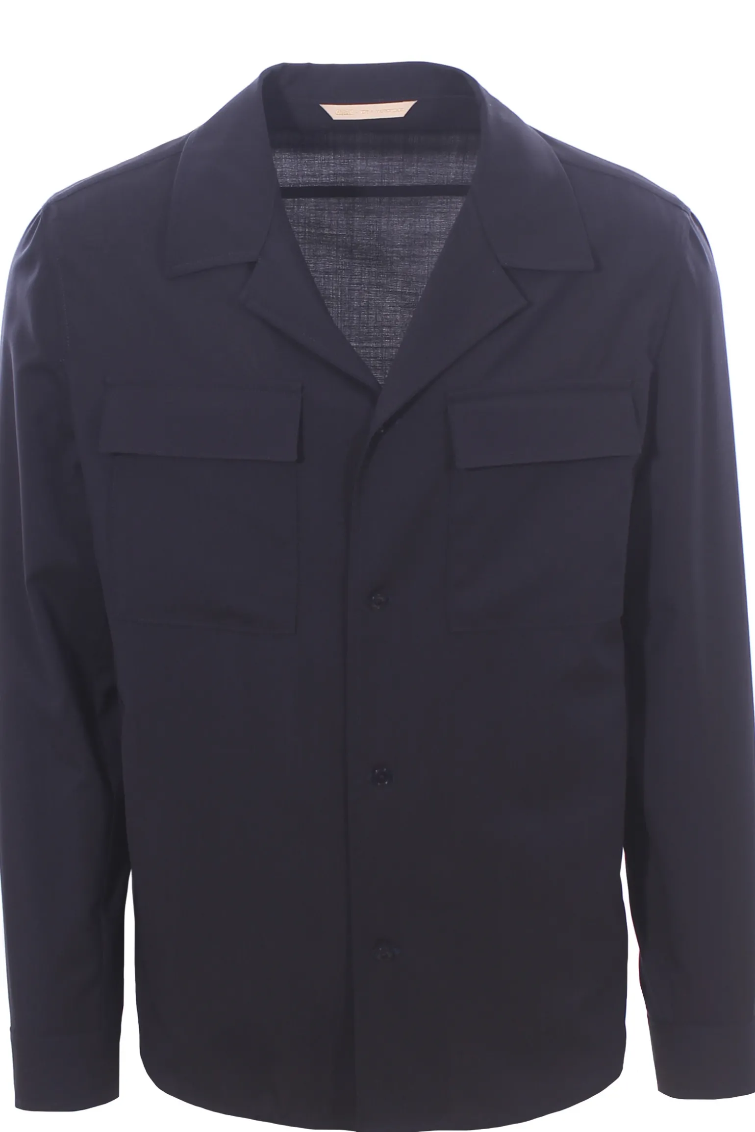 giacca camicia in tela di lana