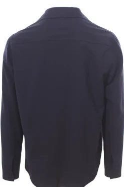 giacca camicia in tela di lana