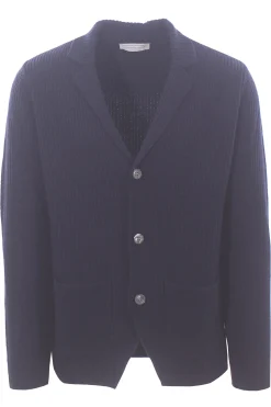 giacca cardigan in lana a coste
