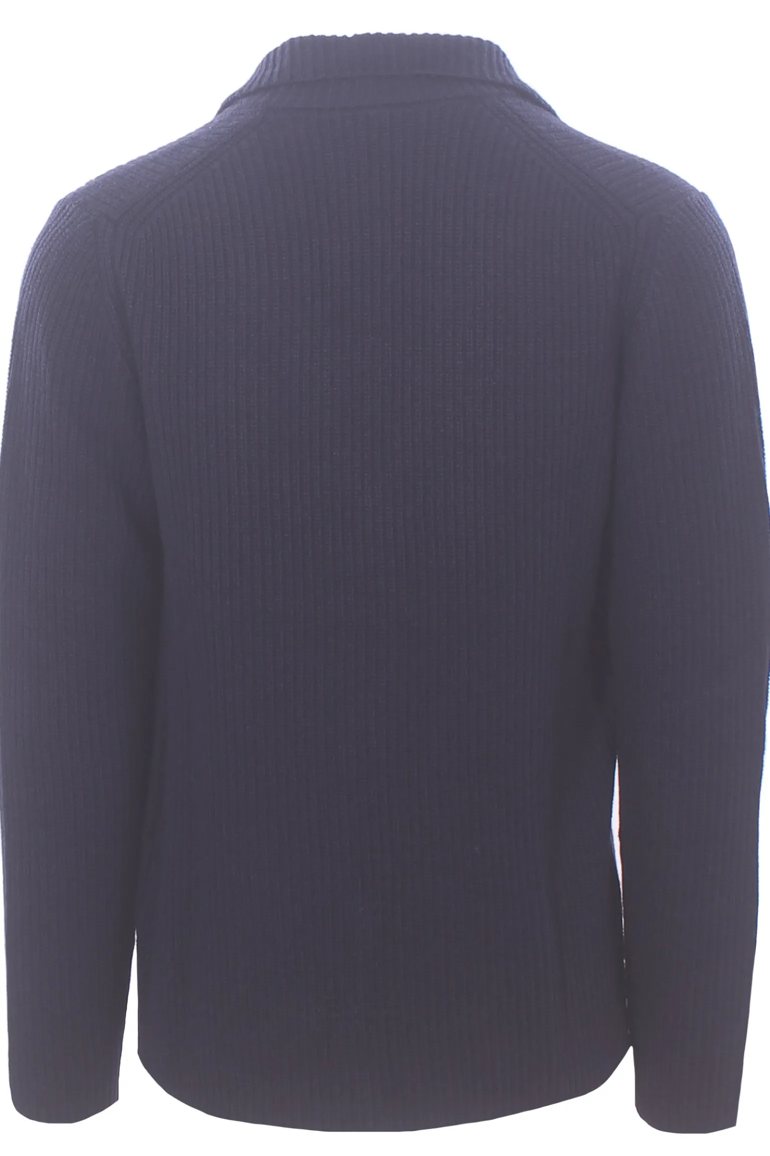 giacca cardigan in lana a coste