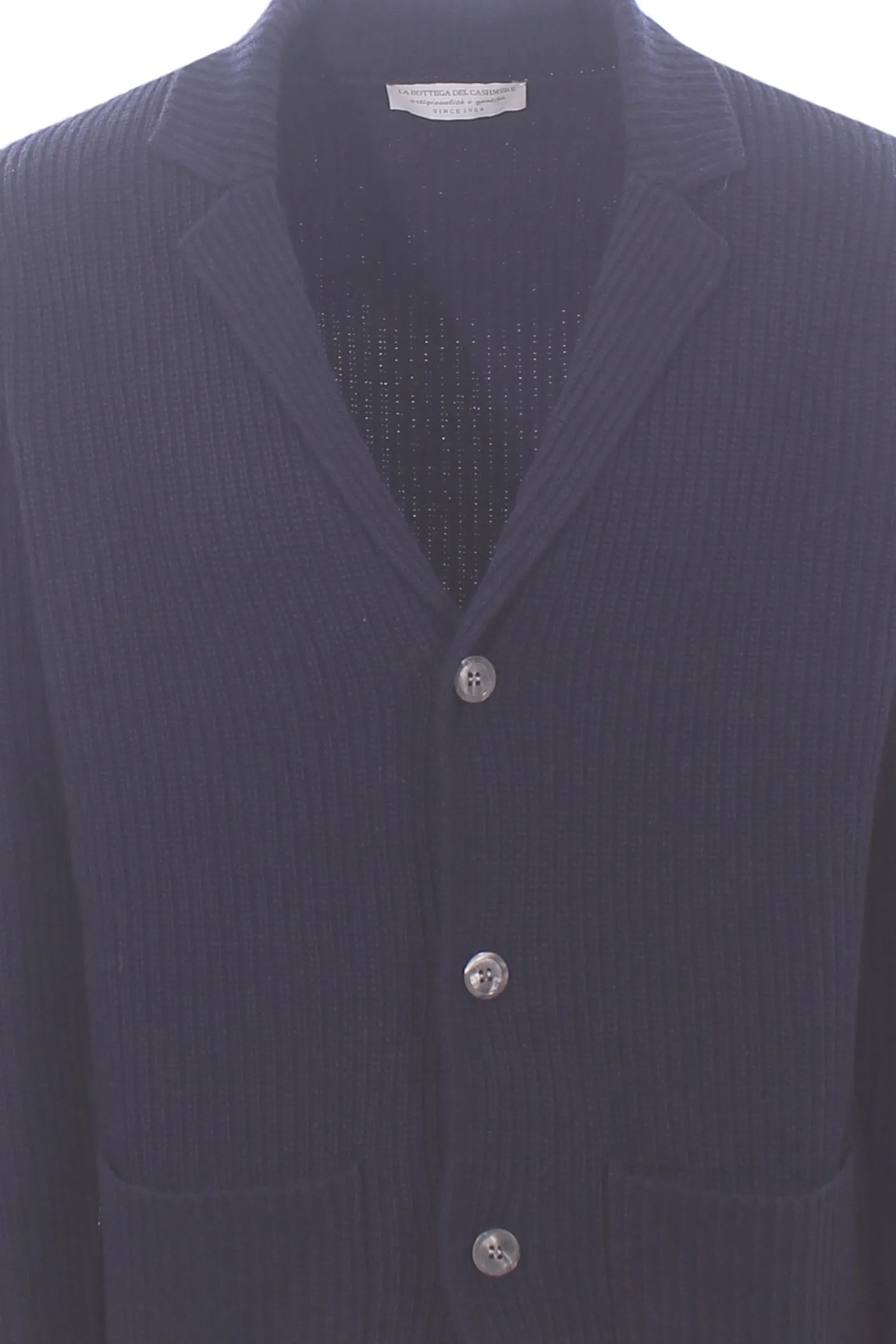 giacca cardigan in lana a coste